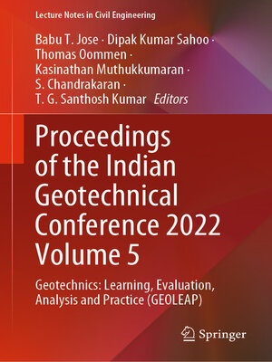 cover image of Proceedings of the Indian Geotechnical Conference 2022 Volume 5